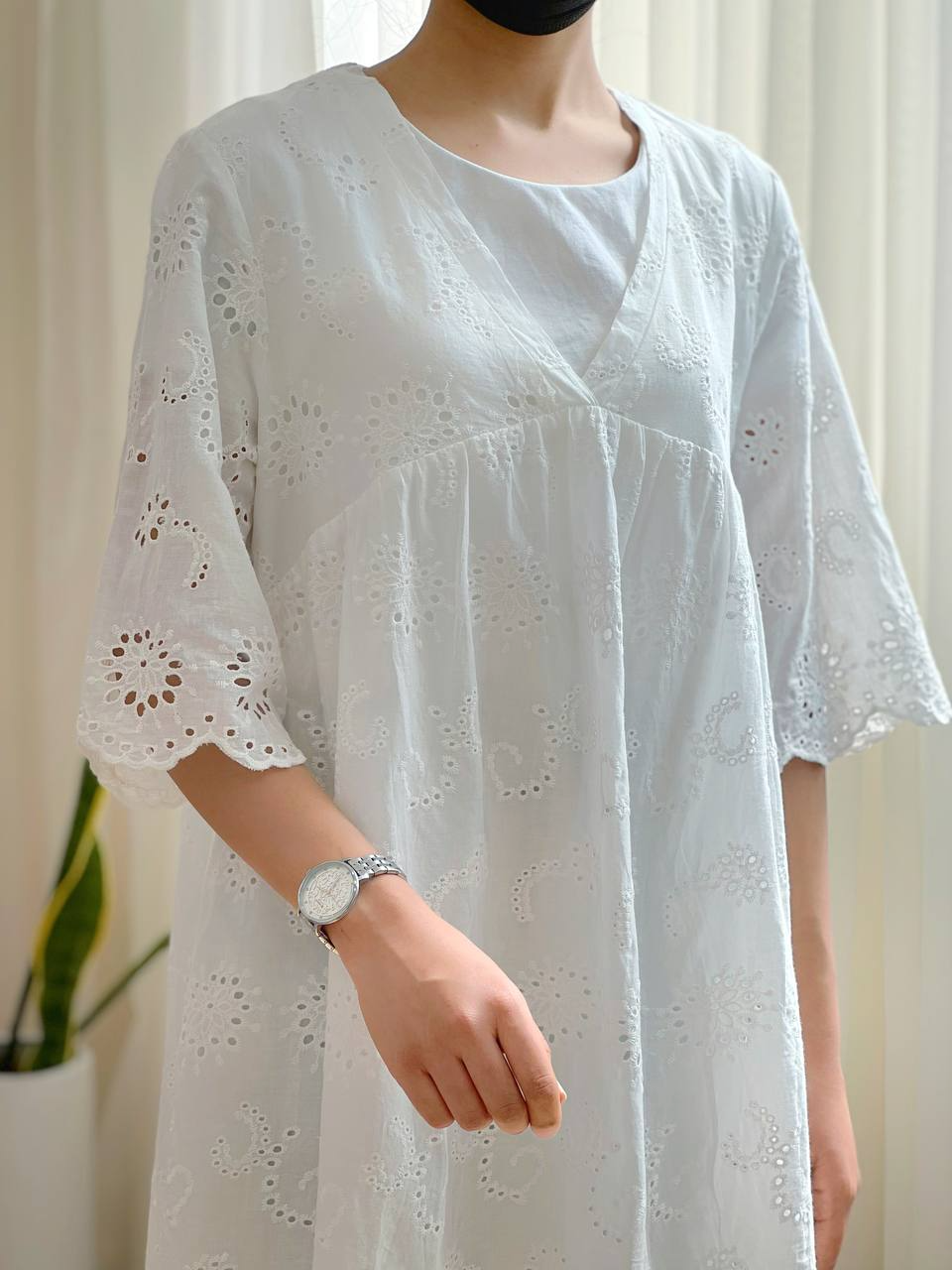 پیراهن خامه دوزی آستردار کد 2180