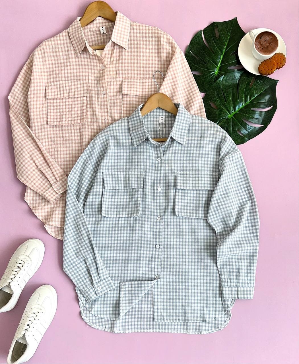 شومیز چهارخونه کد 2181