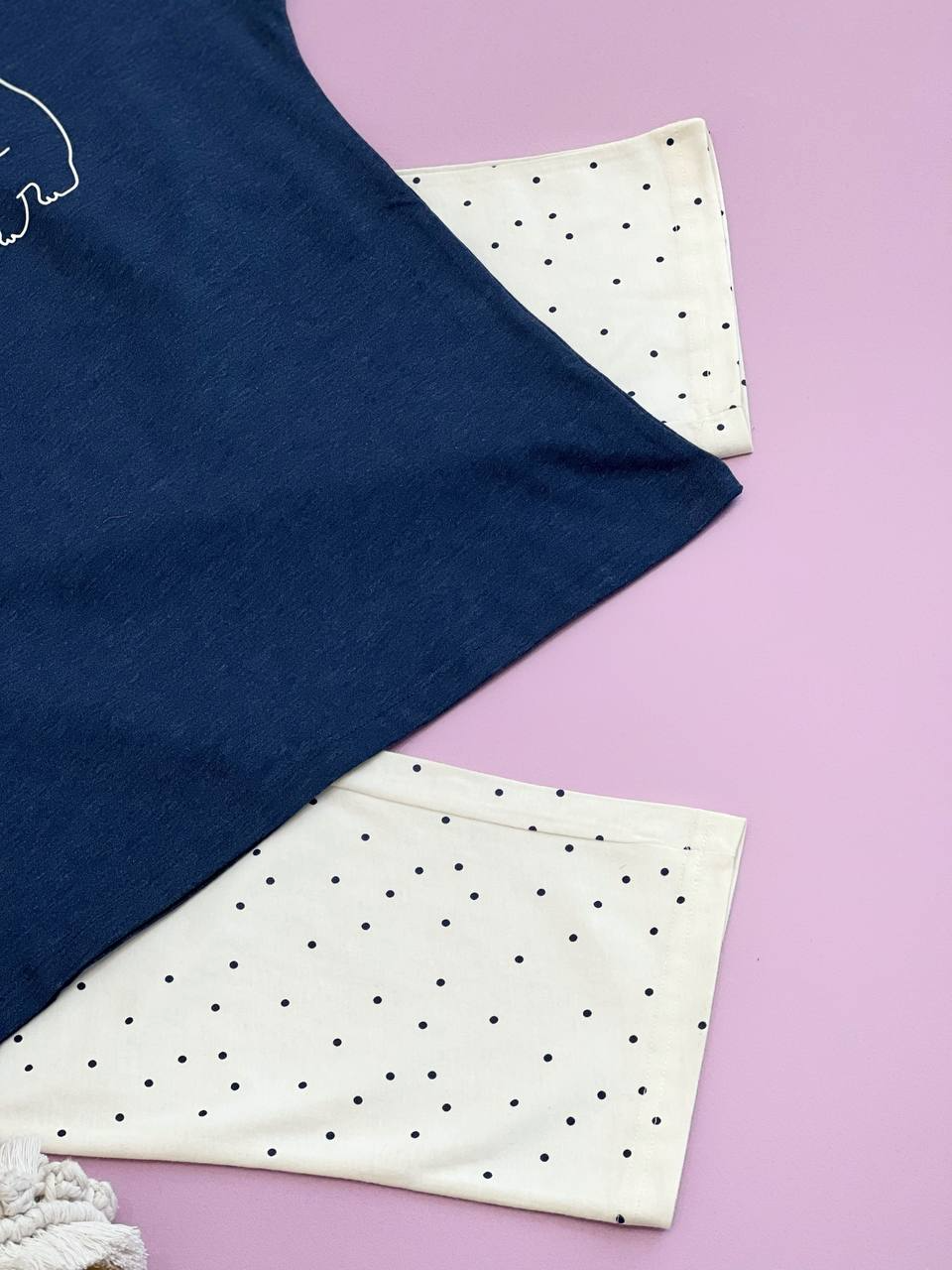 ست بلوز و شلوارک نخ و پنبه کد 2183