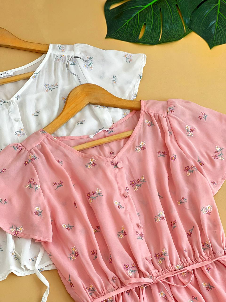 شومیز تمام گلدوزی کمر کش کد 2191