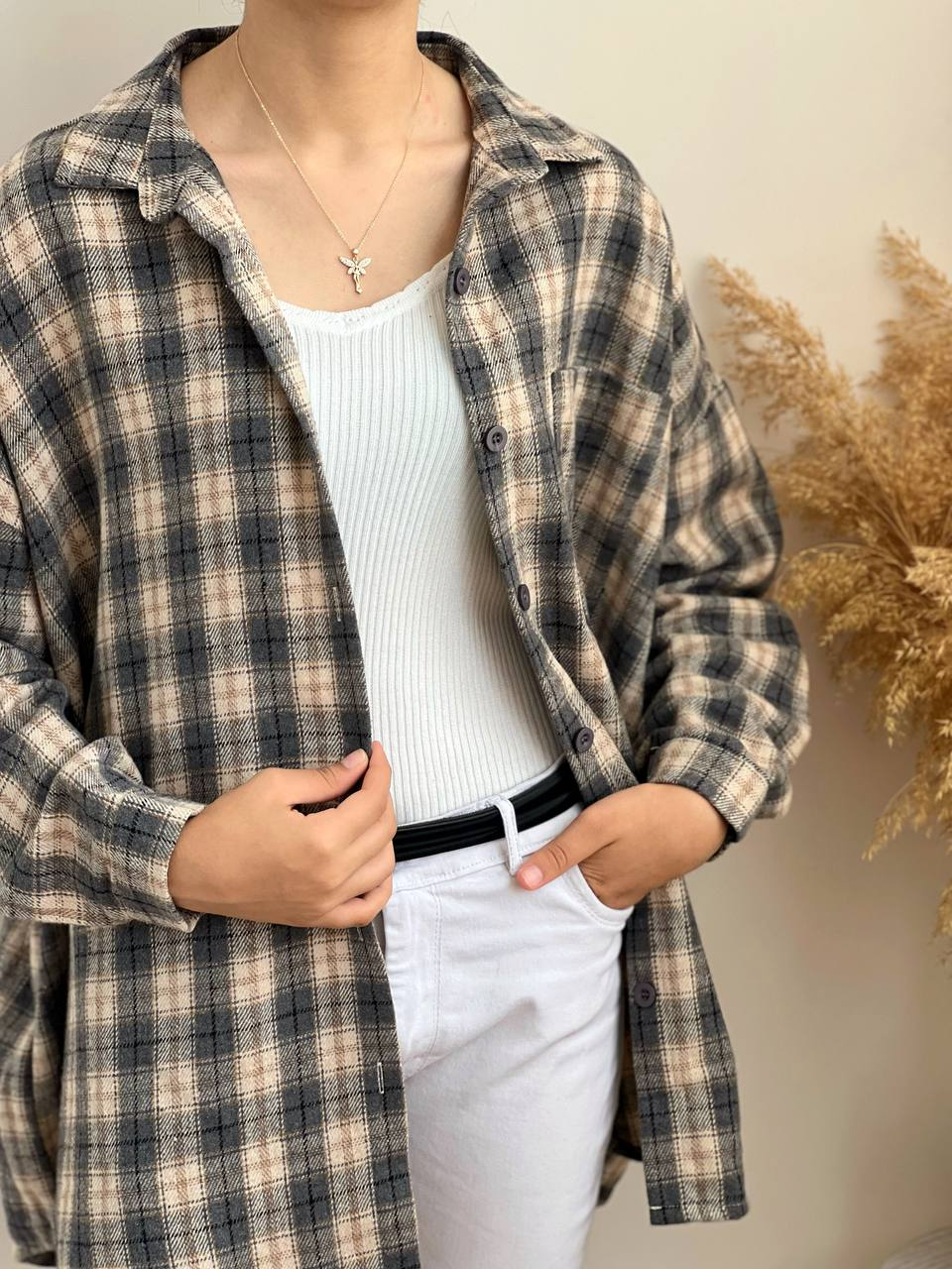 شکت چهارخونه تک جیب کد 2193