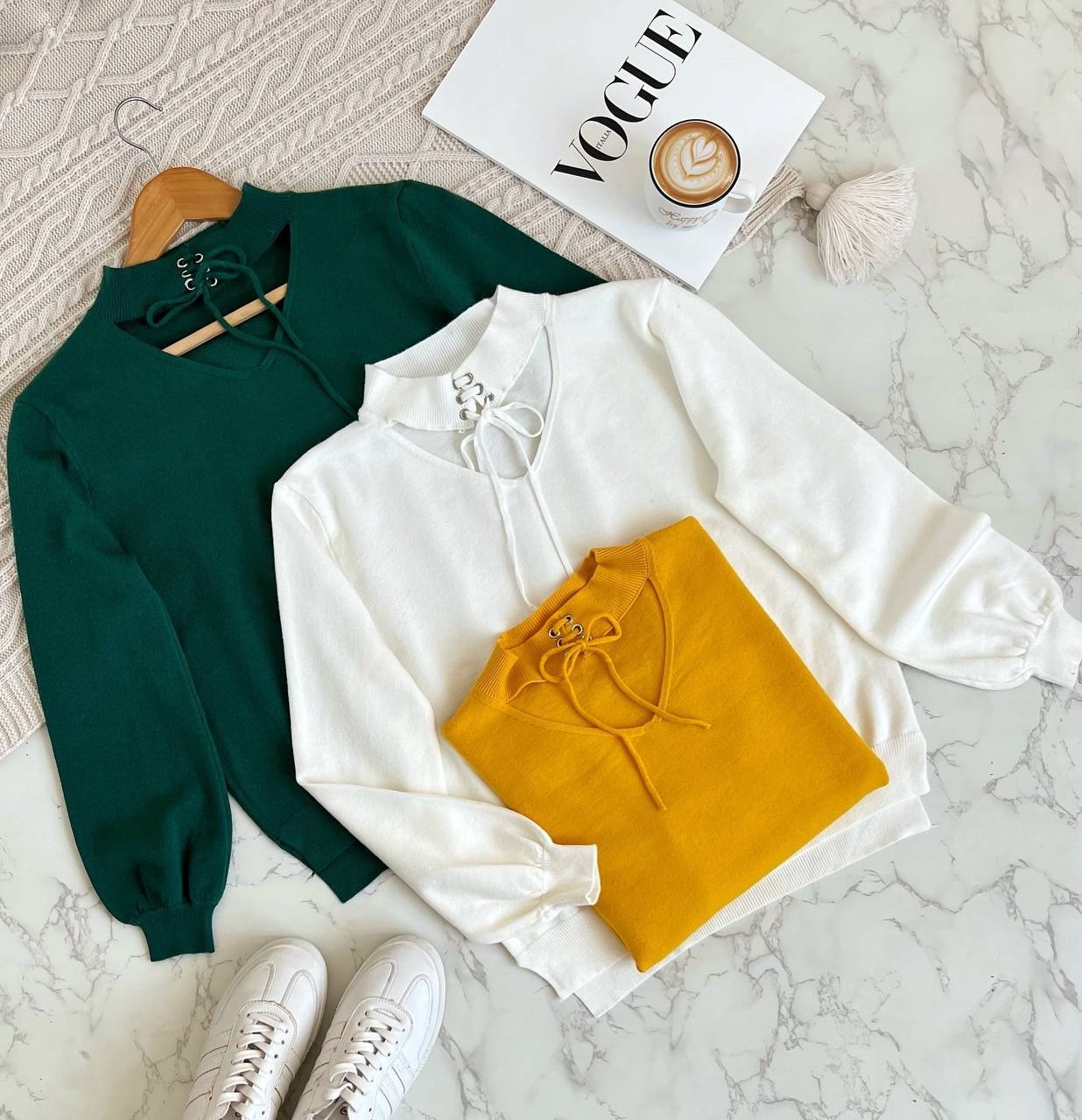 پلیور بافت یقه بنددار کد 2196