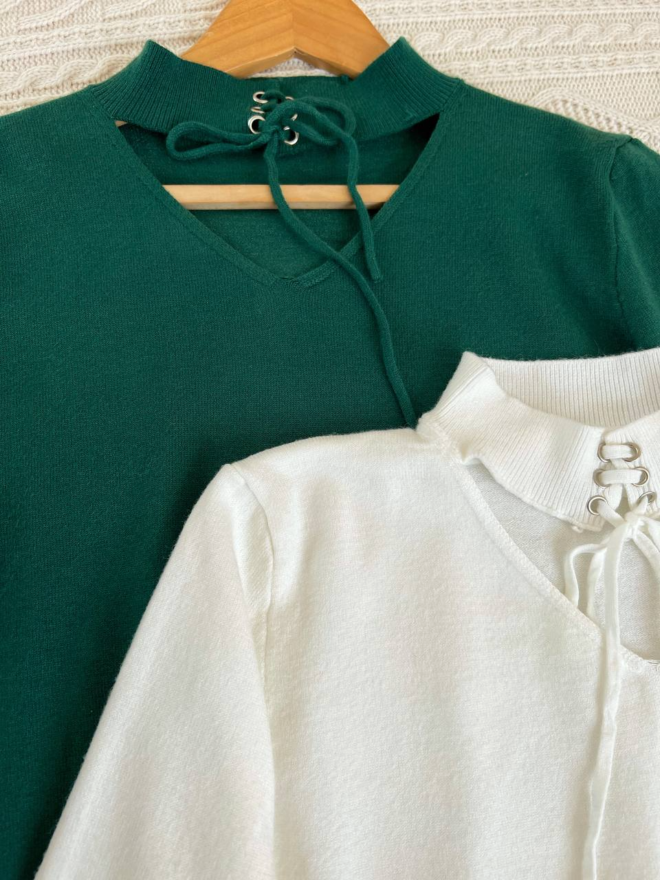 پلیور بافت یقه بنددار کد 2196