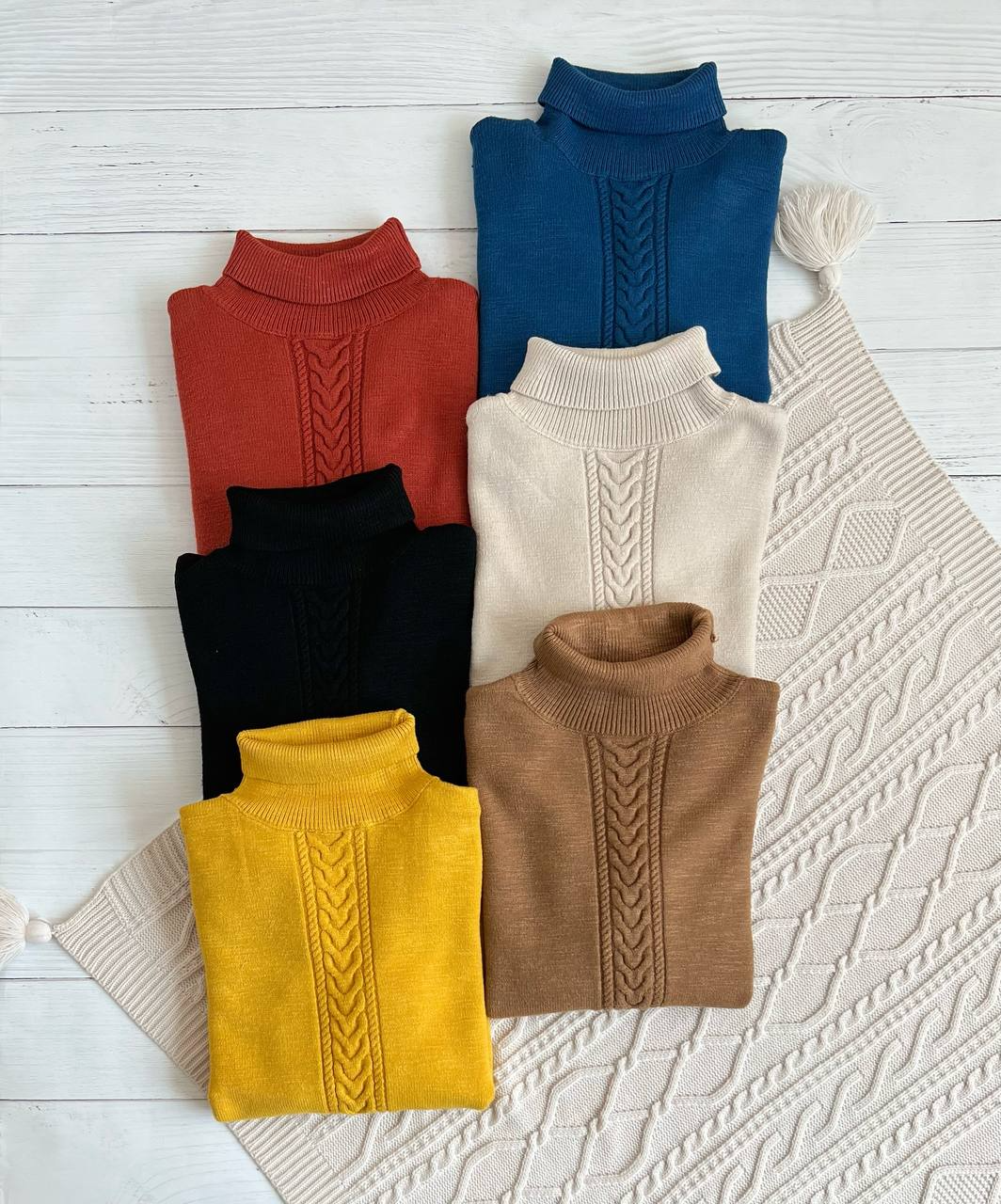 پلیور بافت یقه اسکی کد 2202