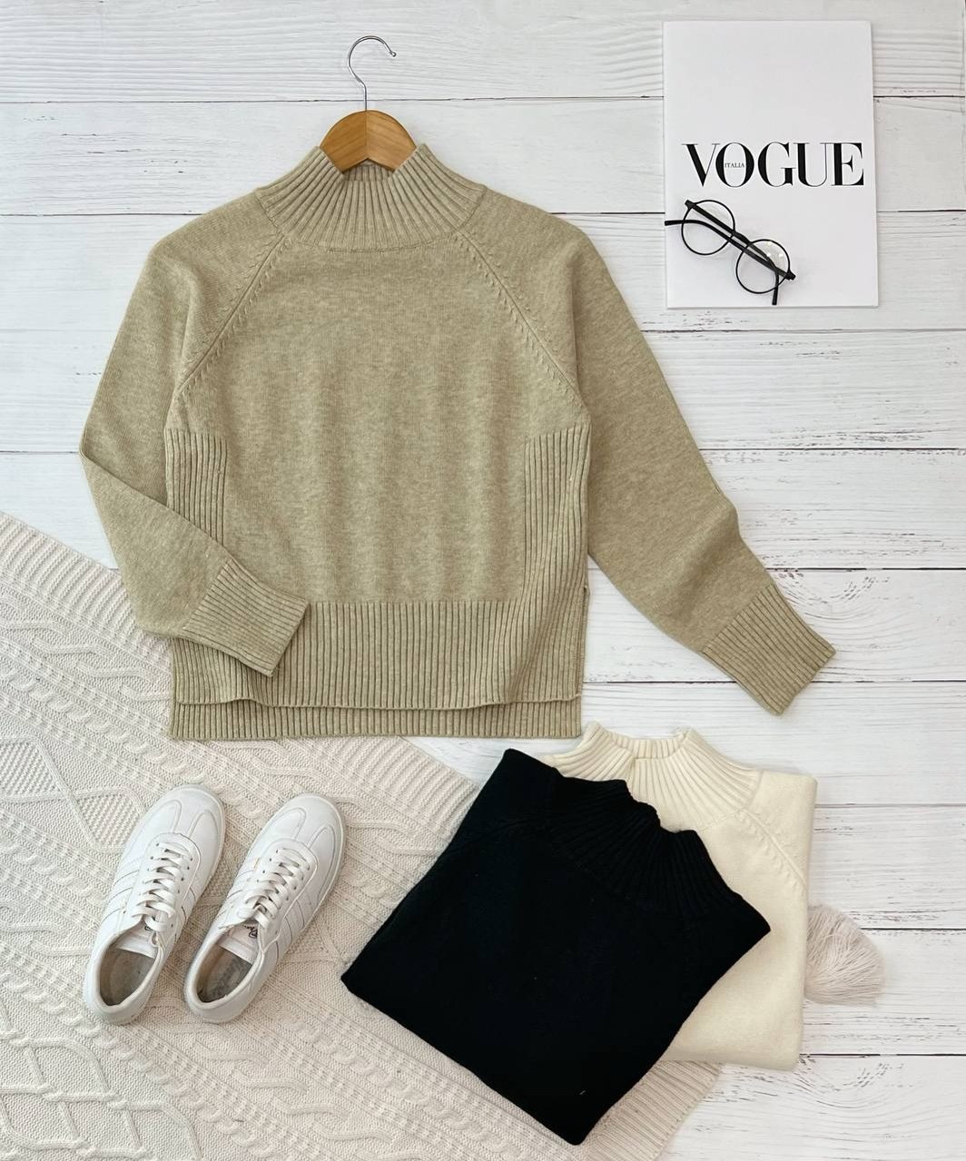 پلیور بافت یقه سه سانت بغل چاک کد 2214