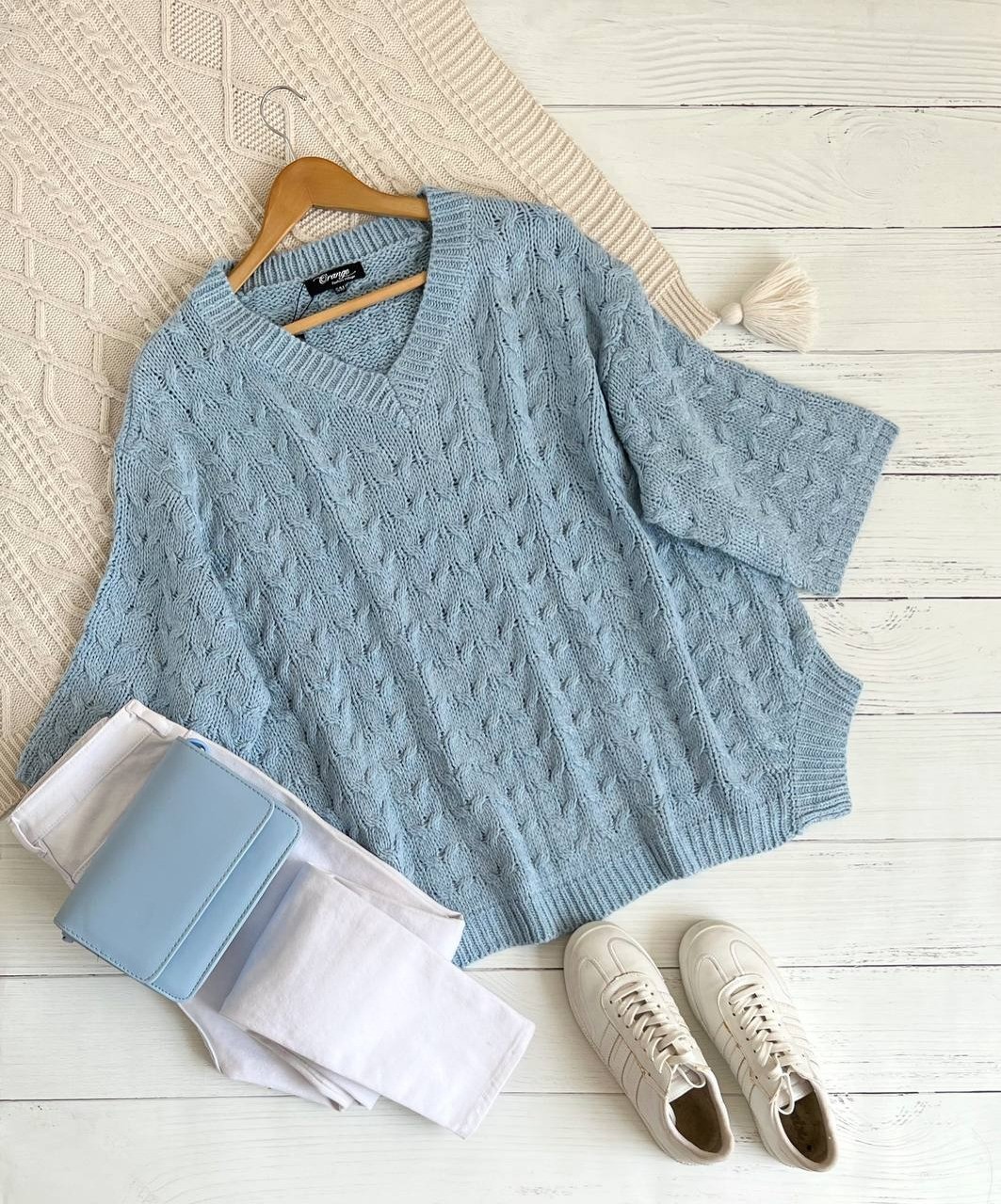 پلیور بافت زنجیری یقه هفت کد 2220