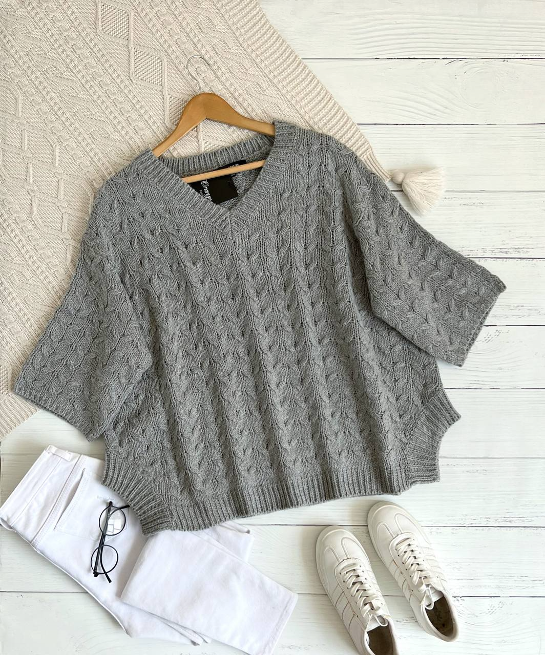 پلیور بافت زنجیری یقه هفت کد 2220