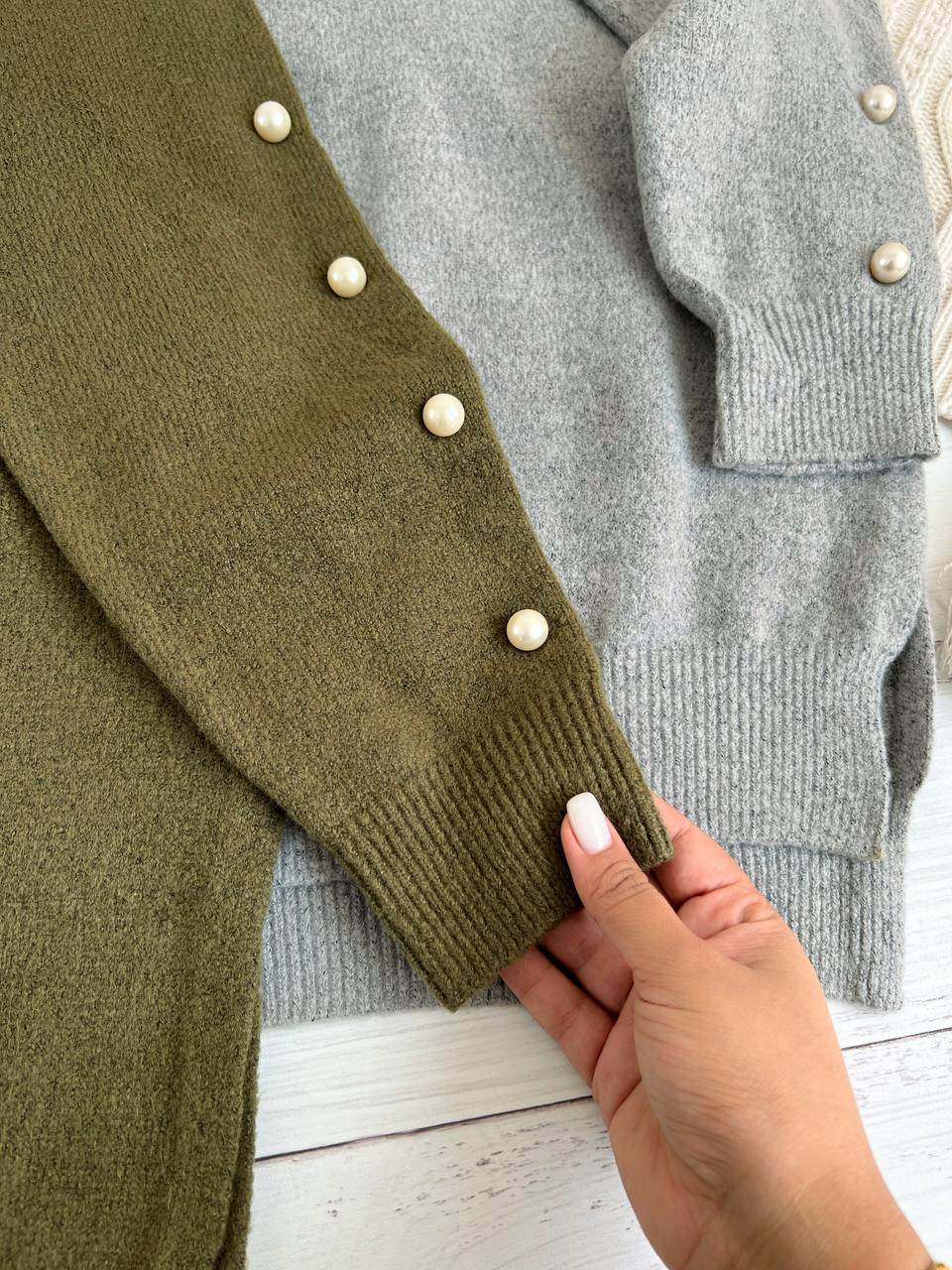 تونیک بافت آستین مروارید بغل چاک کد 2233