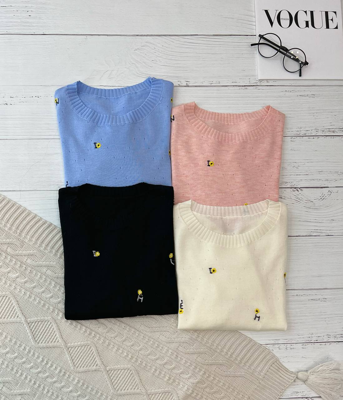 پلیور بافت گلدوزی شده کد 2236