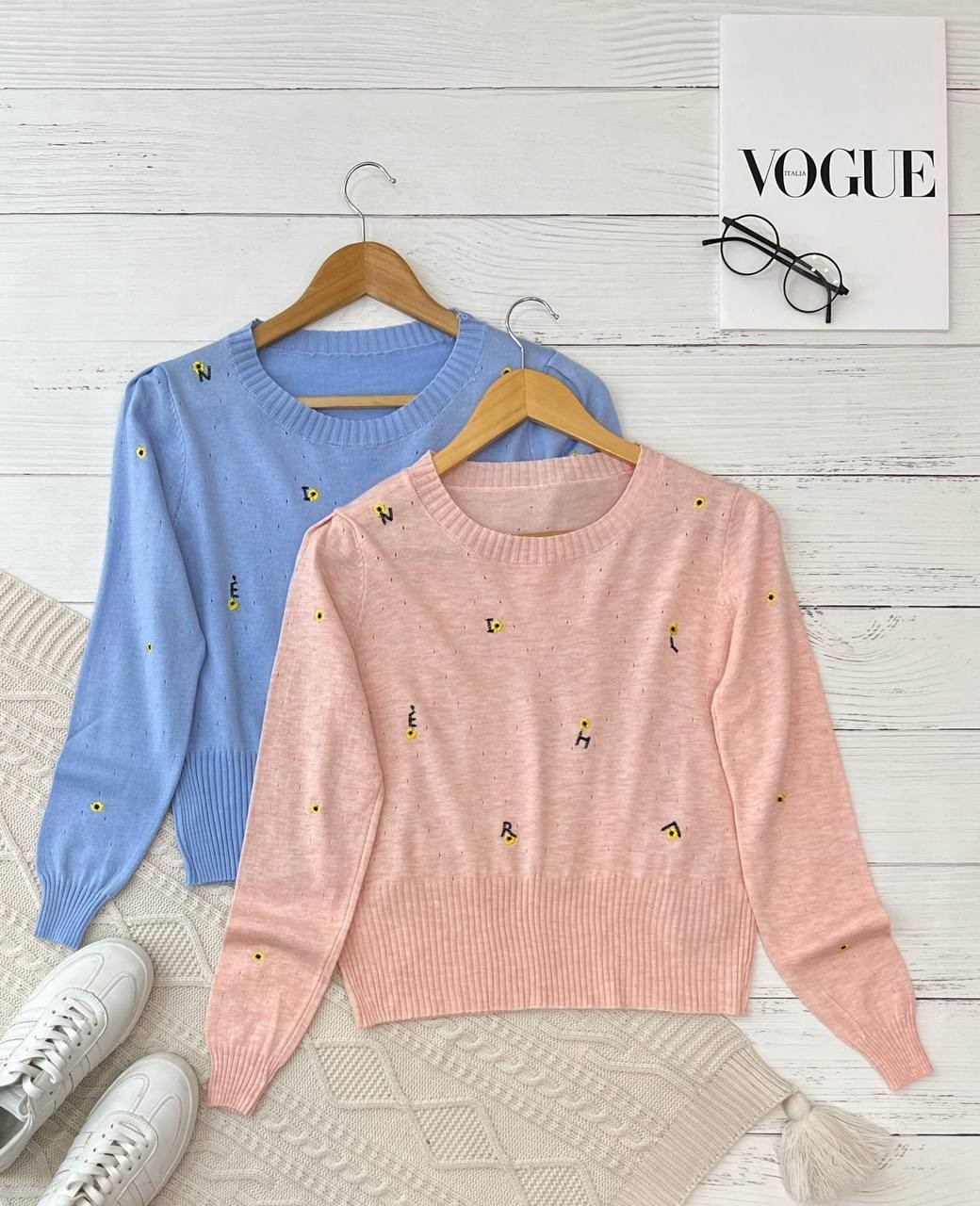 پلیور بافت گلدوزی شده کد 2236