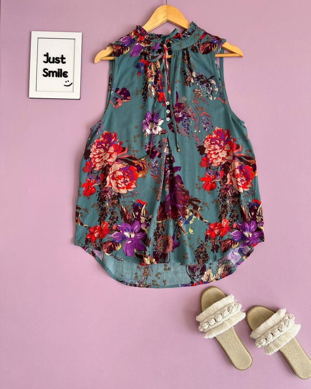 تاپ نخ کریشه گلدار کد 2241