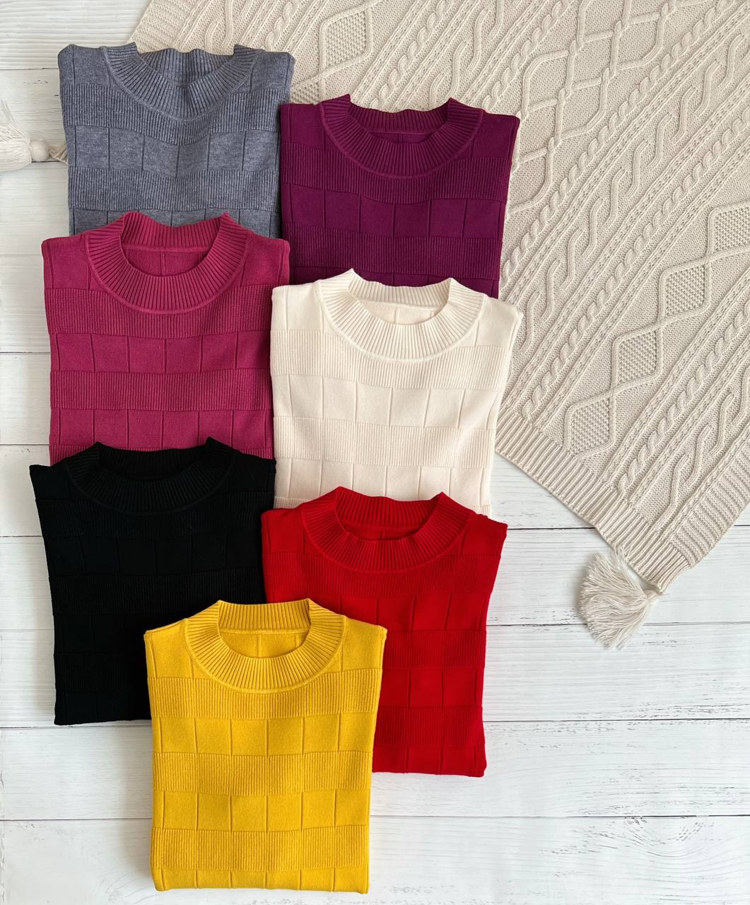 پیراهن بافت آستین سه ربع کد 2252