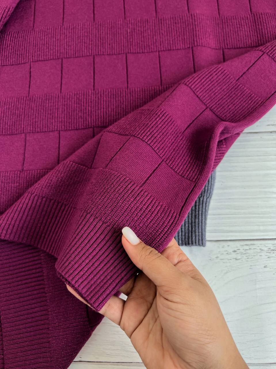 پیراهن بافت آستین سه ربع کد 2252