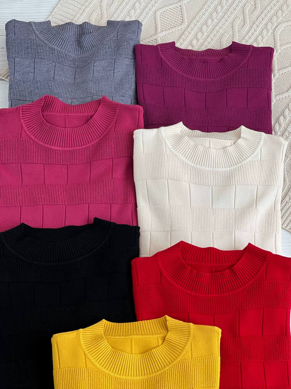 پیراهن بافت آستین سه ربع کد 2252