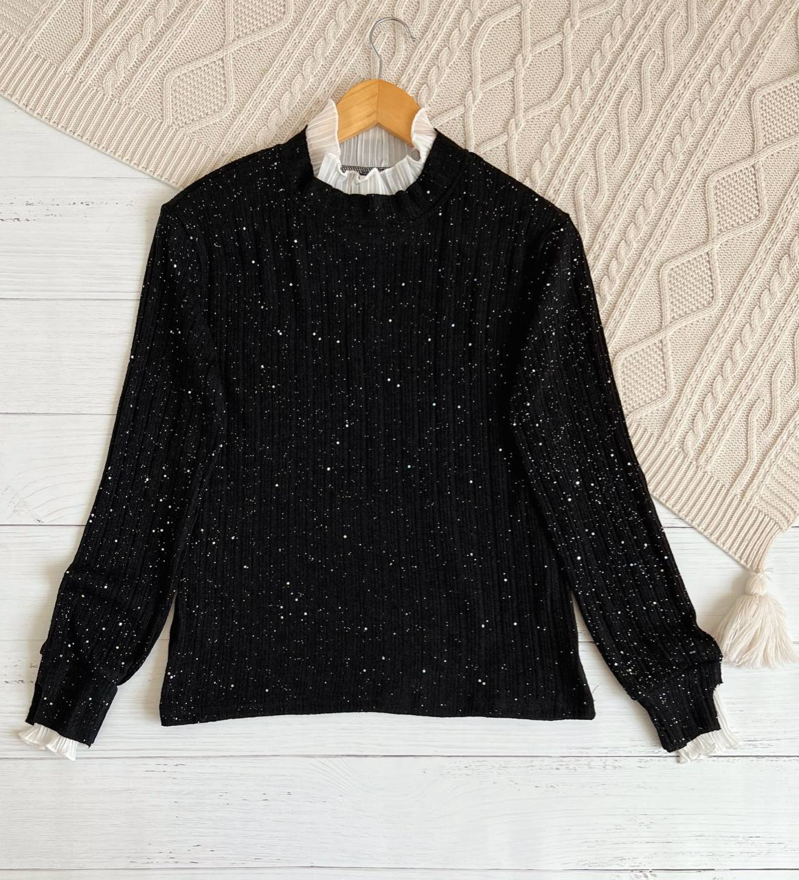 بلوز بافت اکلیل دار کد 2253