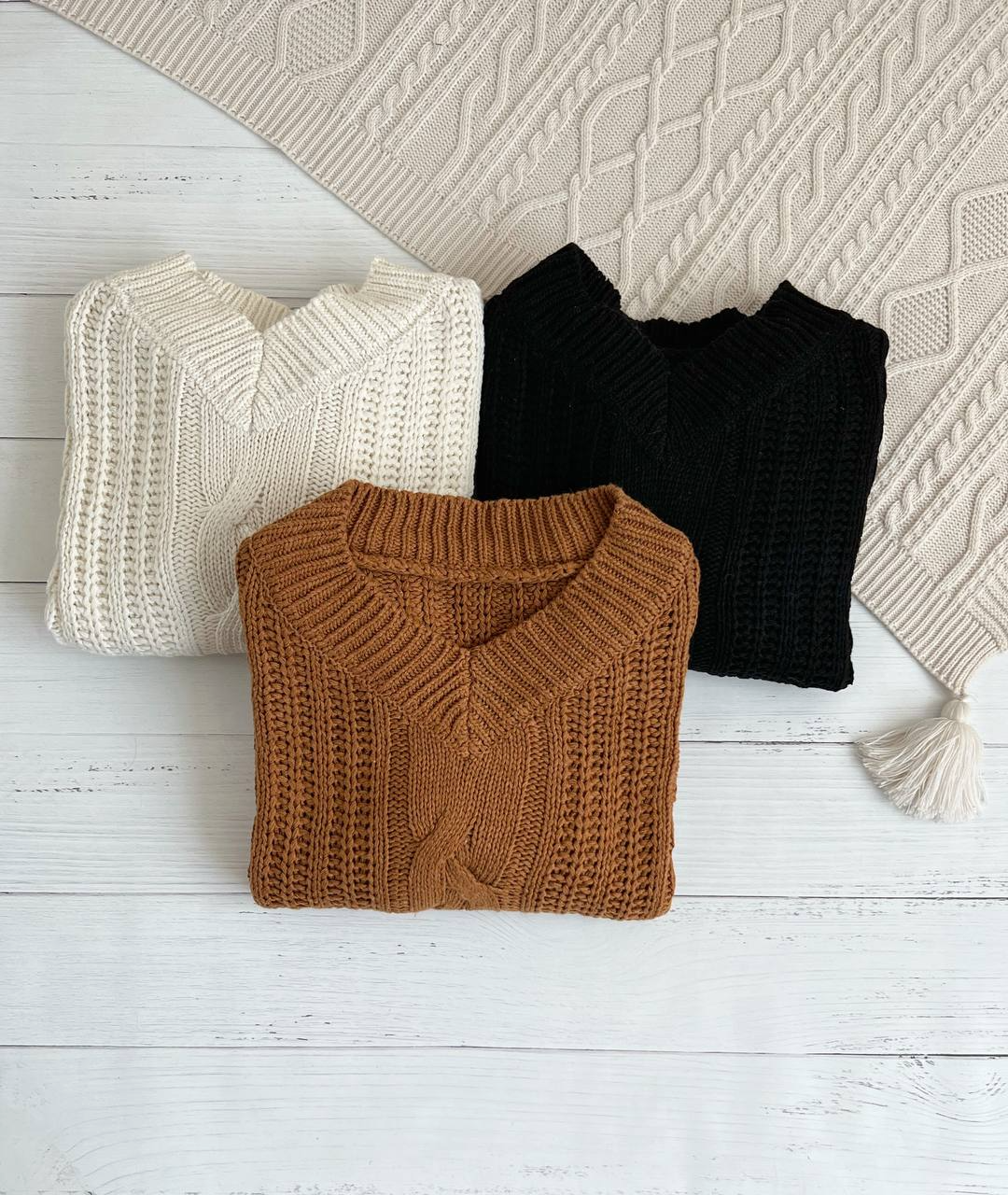 پلیور بافت زنجیری دانه درشت کد 2256