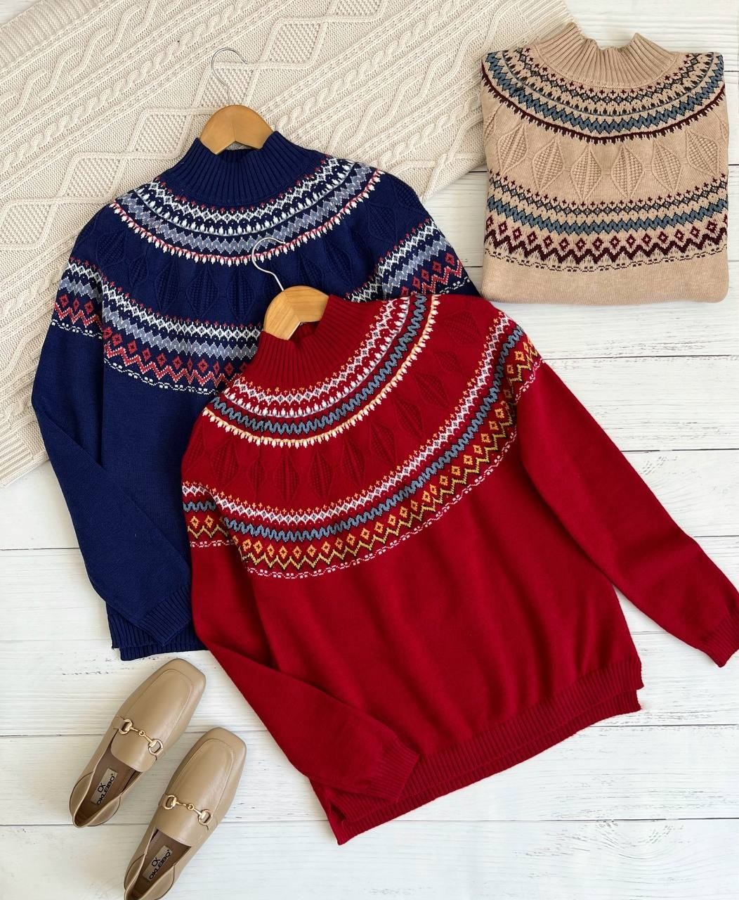 پلیور بافت یقه سه سانت سنتی کد 2261