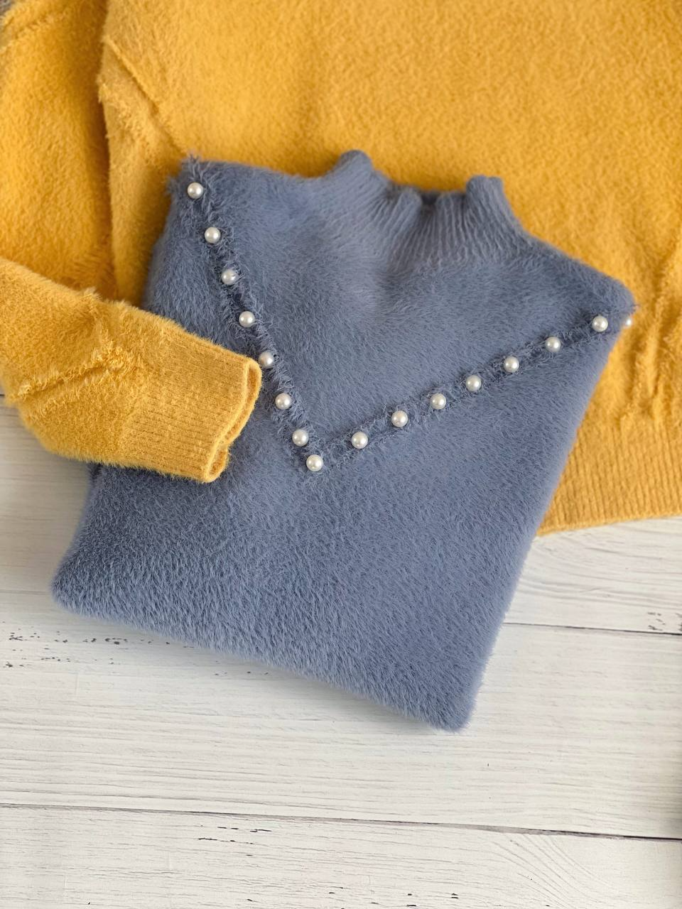 پلیور بافت موهر مرواریدی کد 2262