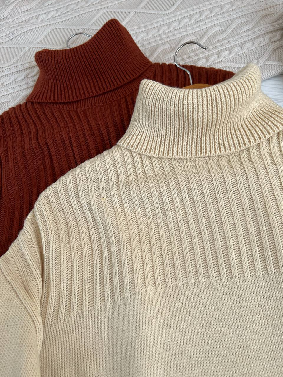 پلیور بافت یقه اسکی قواره ازاد کد 2265