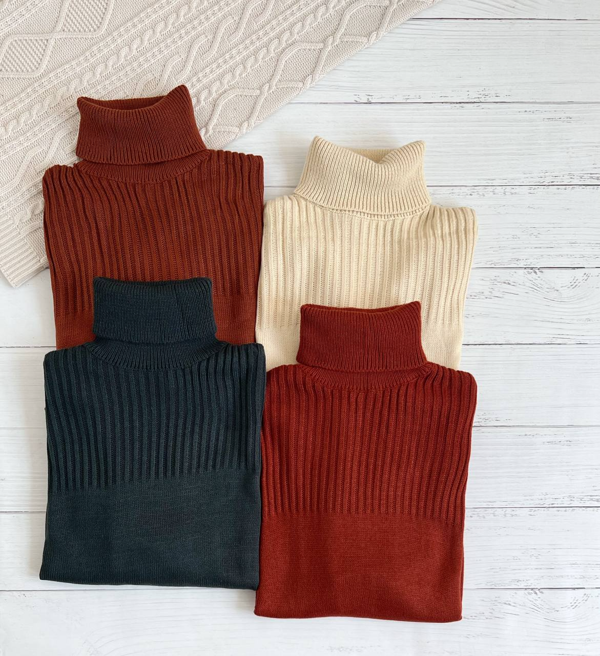 پلیور بافت یقه اسکی قواره ازاد کد 2265