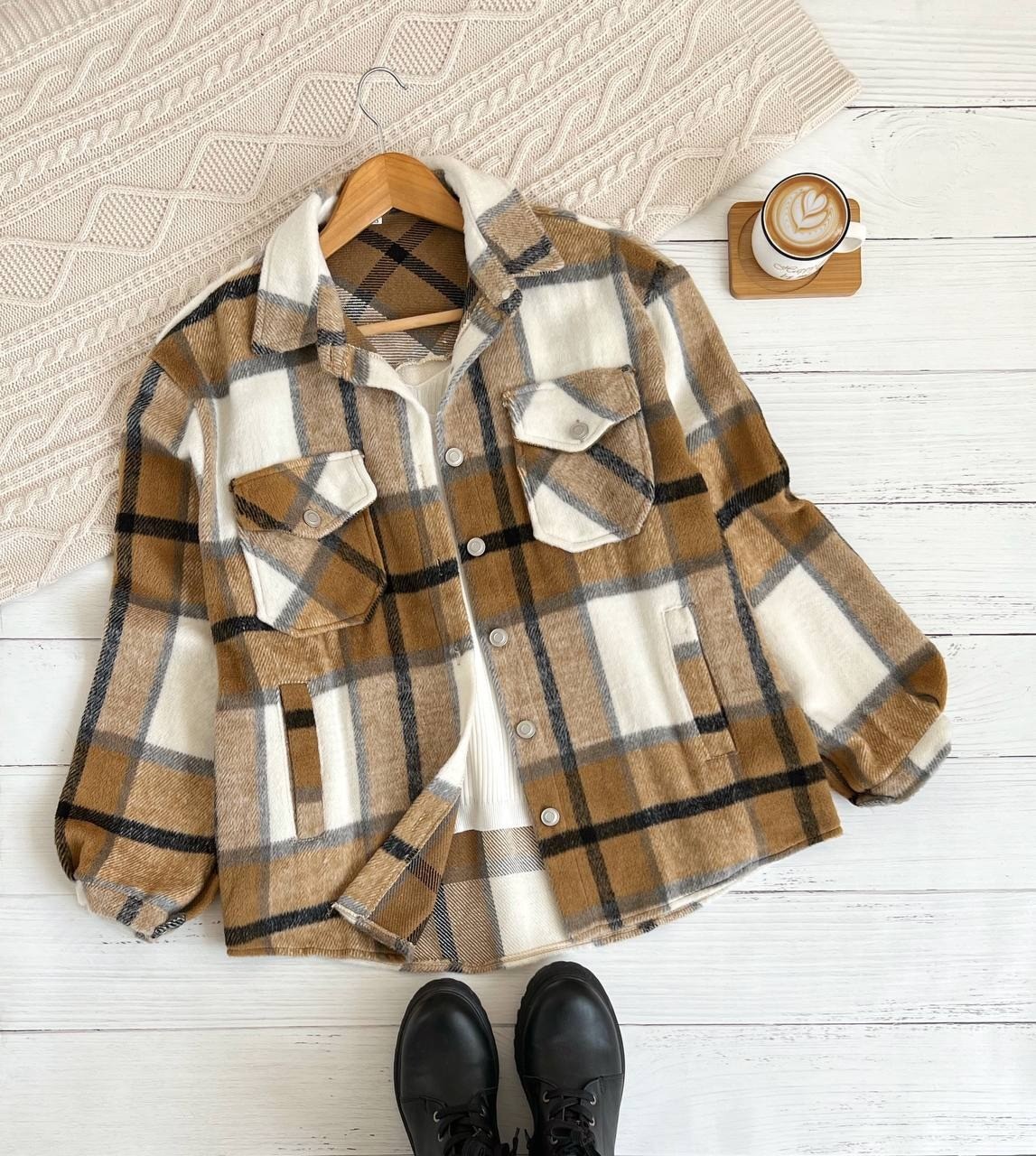 شکت چهارخونه پشمی کد 2266