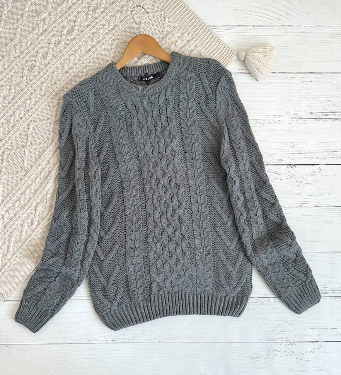 پلیور بافت زنجیری یقه گرد کد 2271