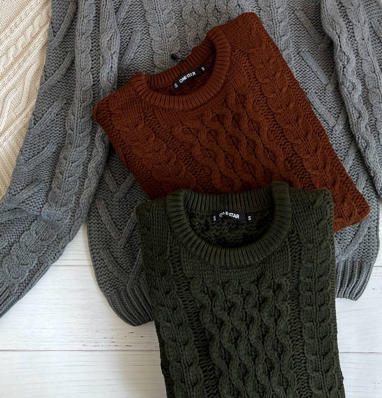 پلیور بافت زنجیری یقه گرد کد 2271