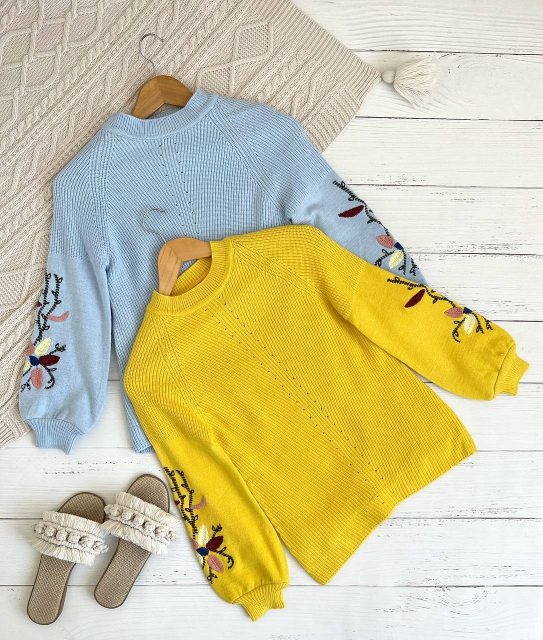 پلیور بافت آستر مخمل گلدوزی کد 2274