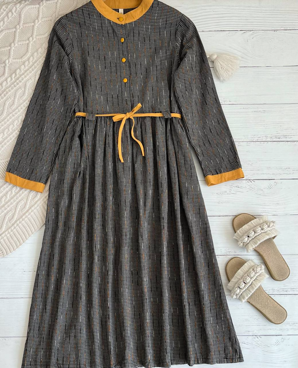 پیراهن کنف کوک دوزی کد 2276