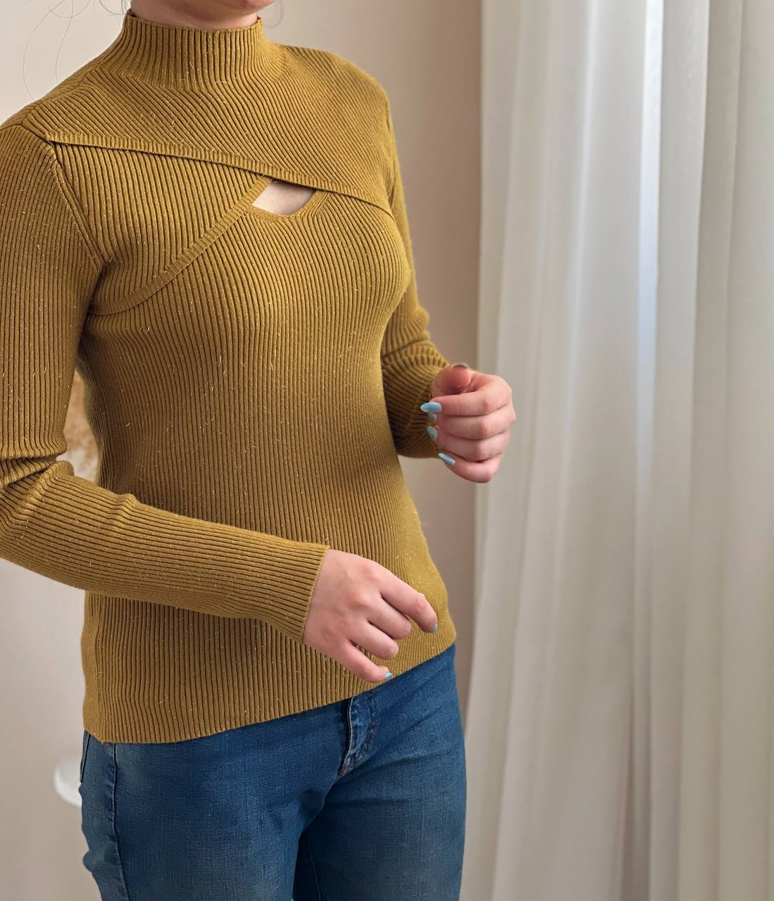 پلیور بافت لمه دار کد2277