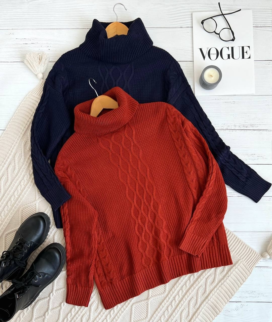 پلیور بافت یقه اسکی کد 2280