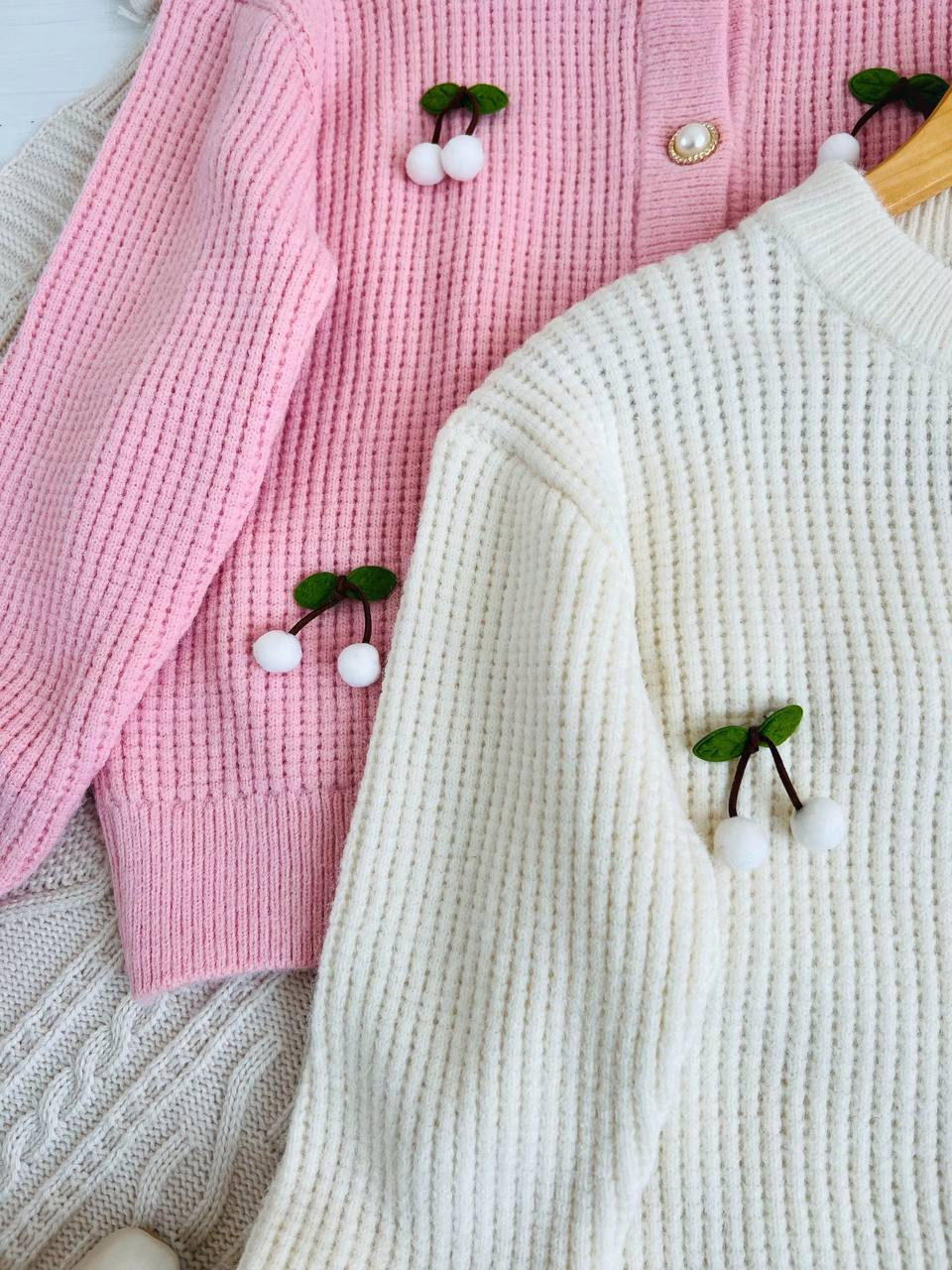 ژاکت بافت آلبالویی کد 2282