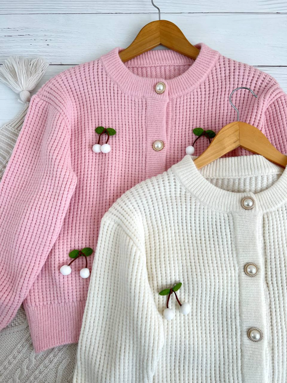 ژاکت بافت آلبالویی کد 2282