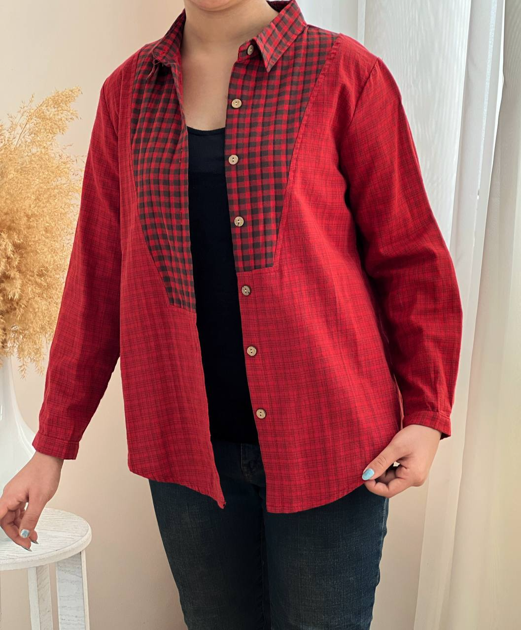 شومیز نخ دو لایه کد 2285