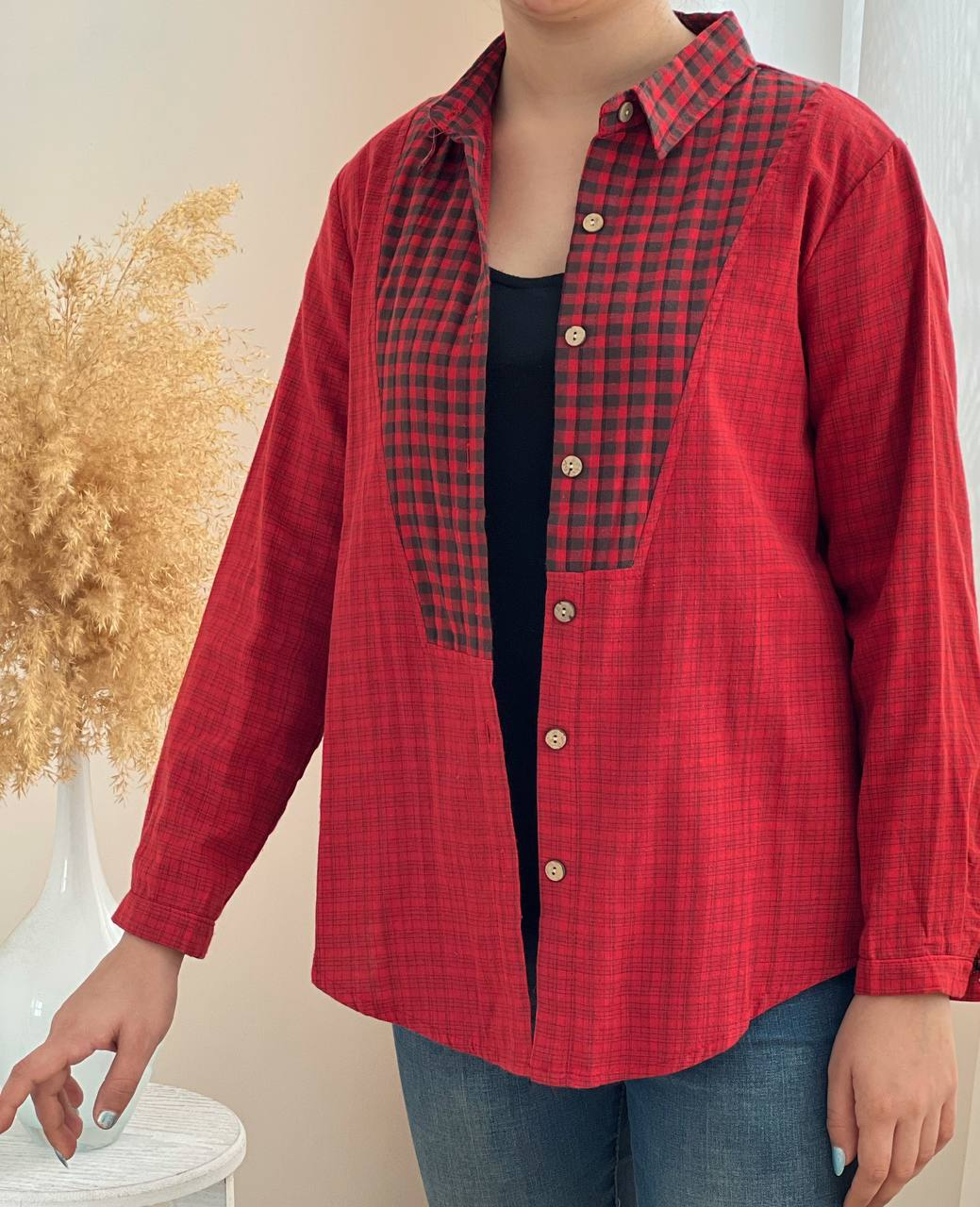 شومیز نخ دو لایه کد 2285