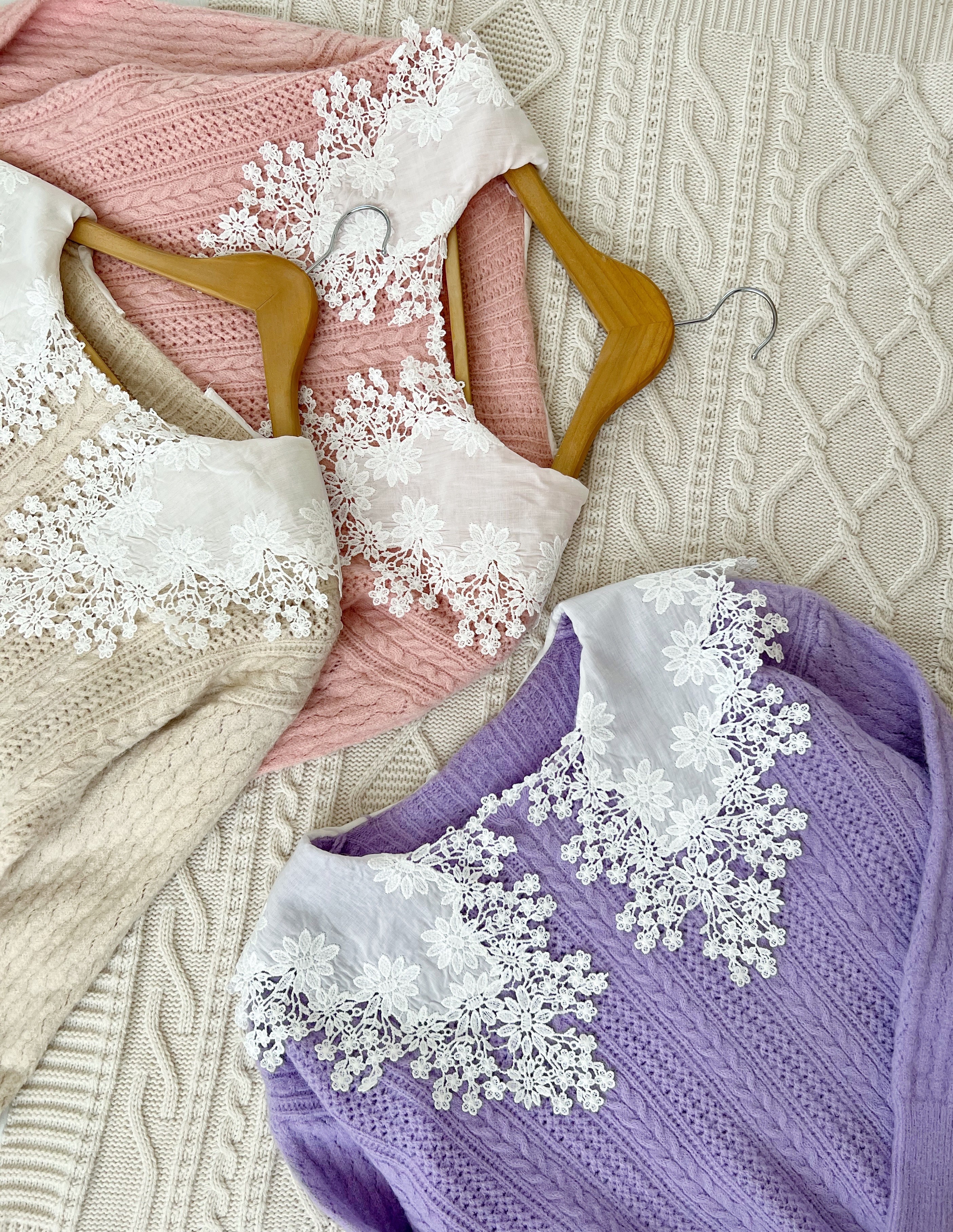 پلیور بافت زنجیری یقه خامه دوزی کد 2290