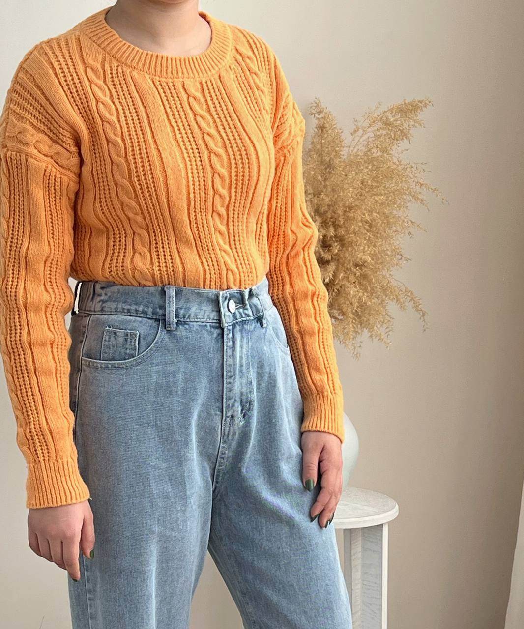 پلیور بافت زنجیری 5 رنگ کد 2292