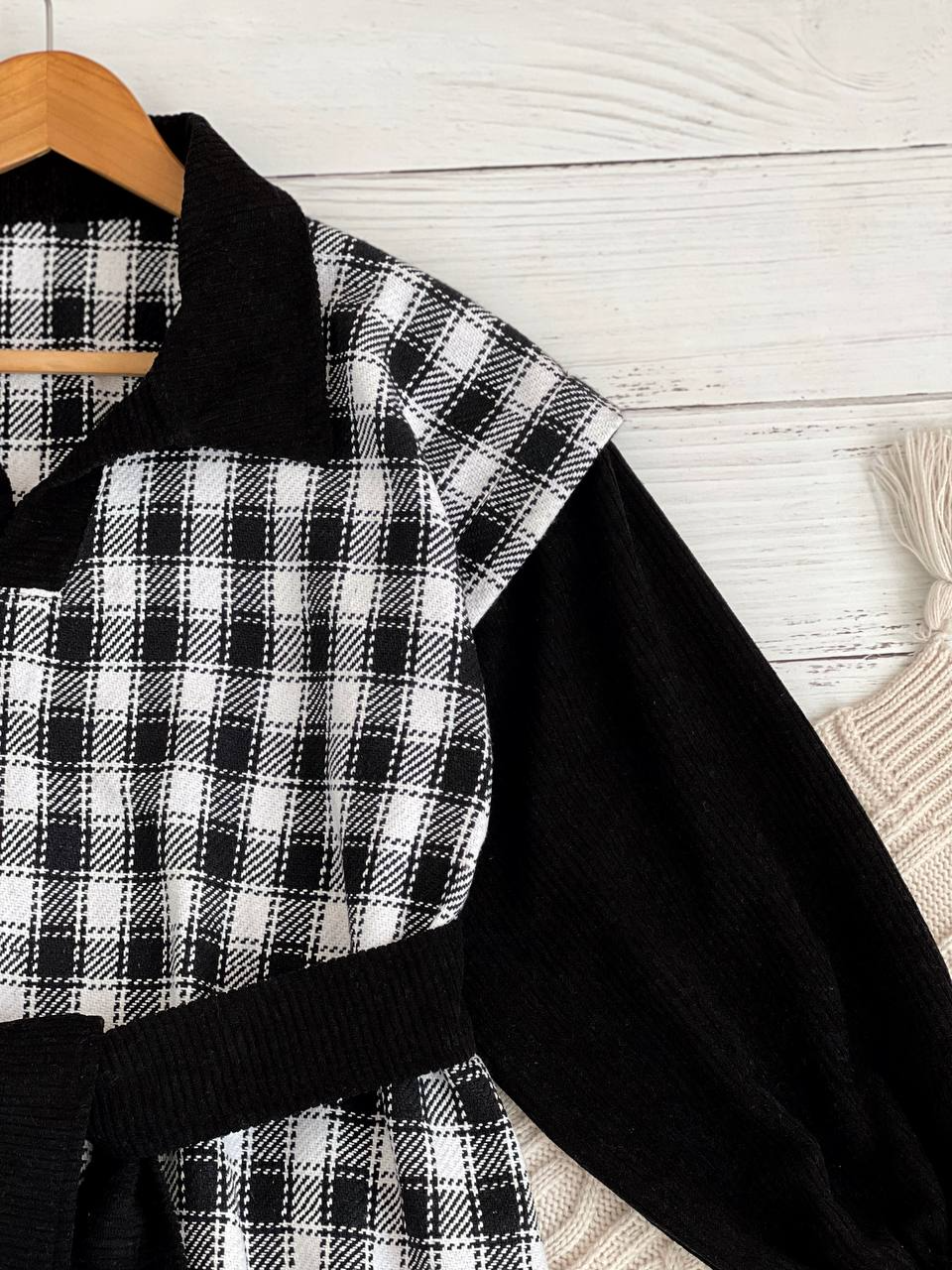 مانتو چهارخونه کشمیر کد 2307