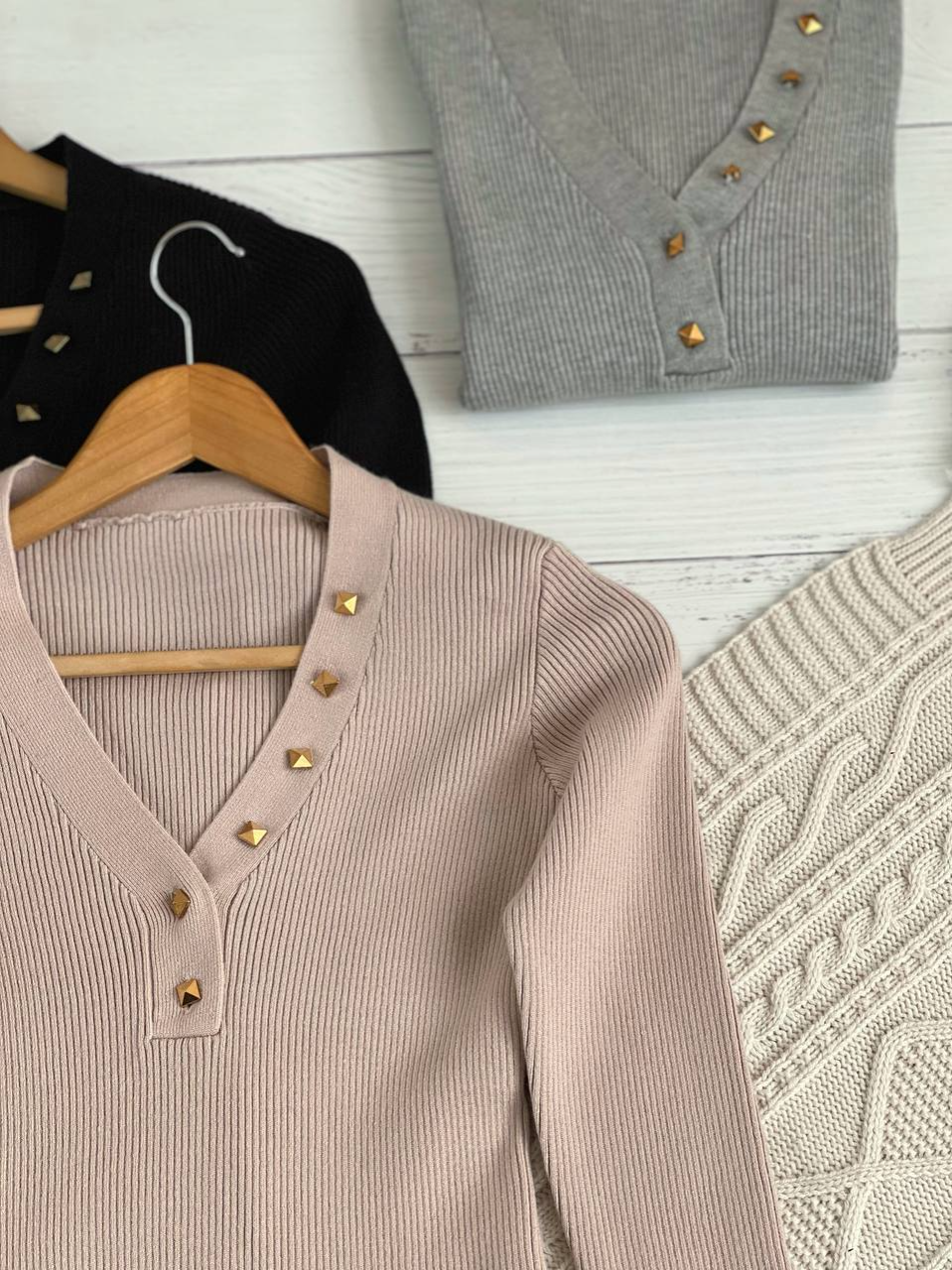 پلیور بافت گپ کبریتی جلو دکمه 2308