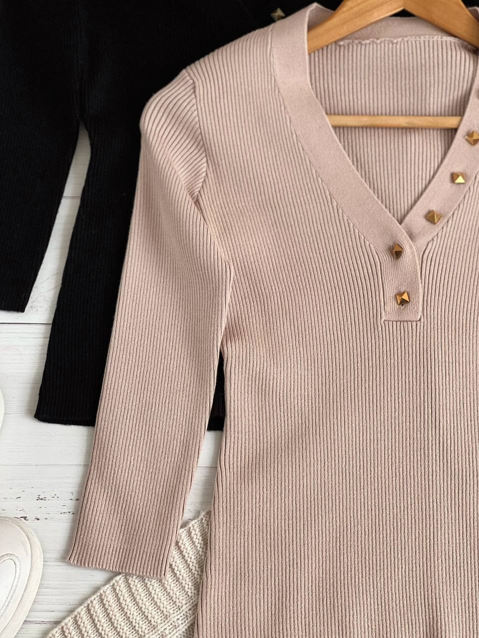 پلیور بافت گپ کبریتی جلو دکمه 2308