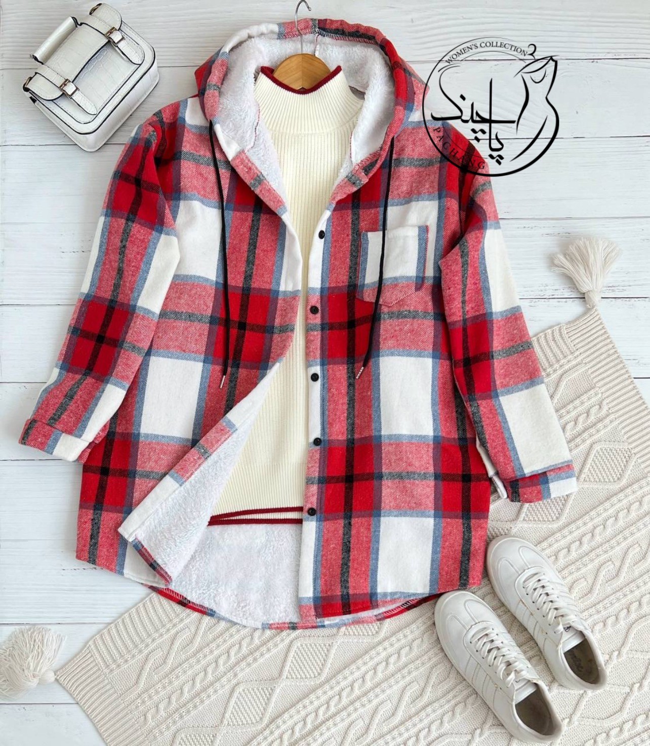 پالتو چهارخونه خزدار کد 2309