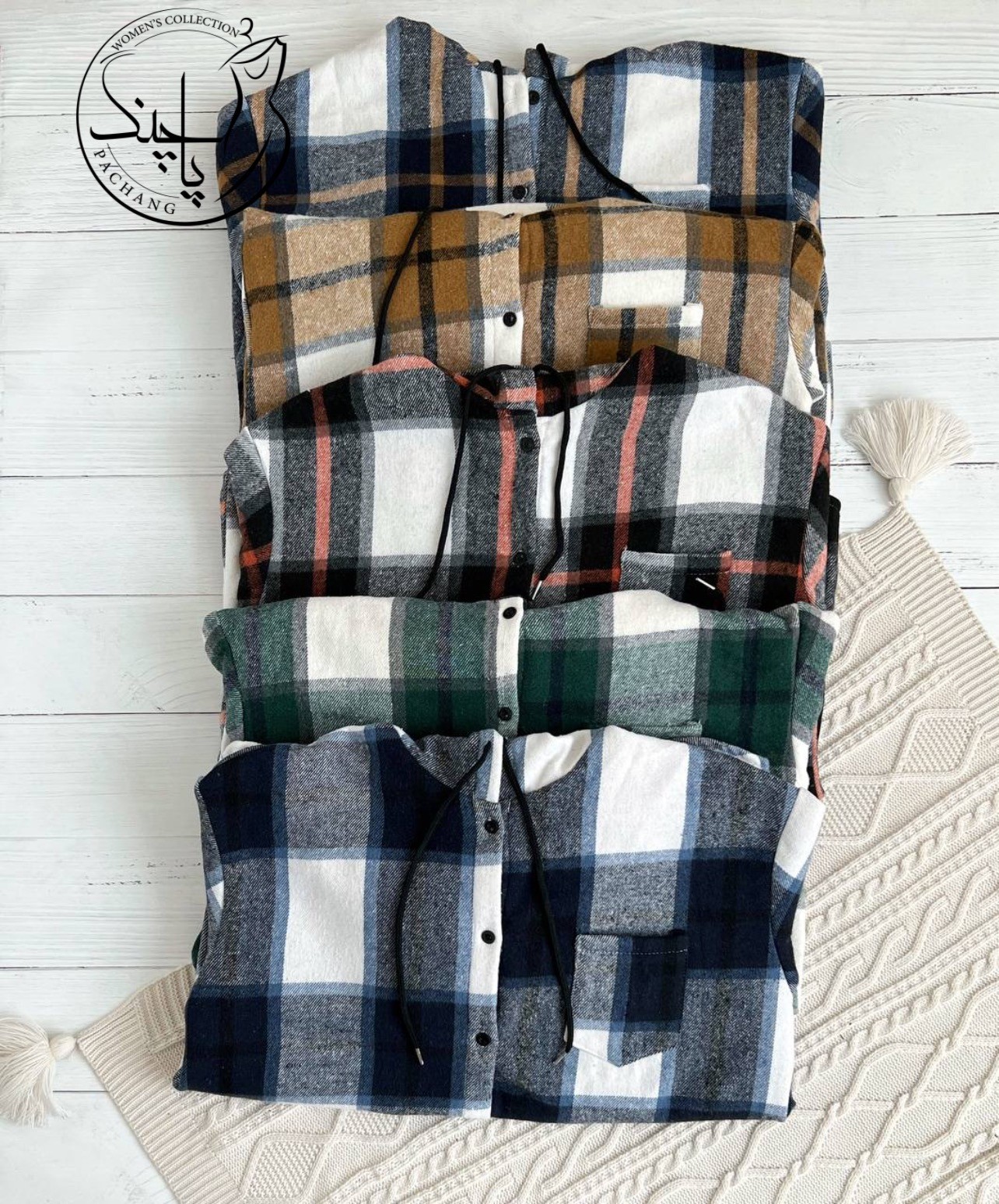 پالتو چهارخونه خزدار کد 2309