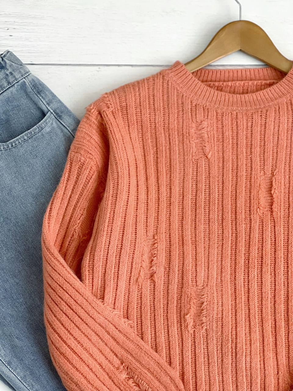 پلیور بافت یقه گرد بغل چاک کد 2310