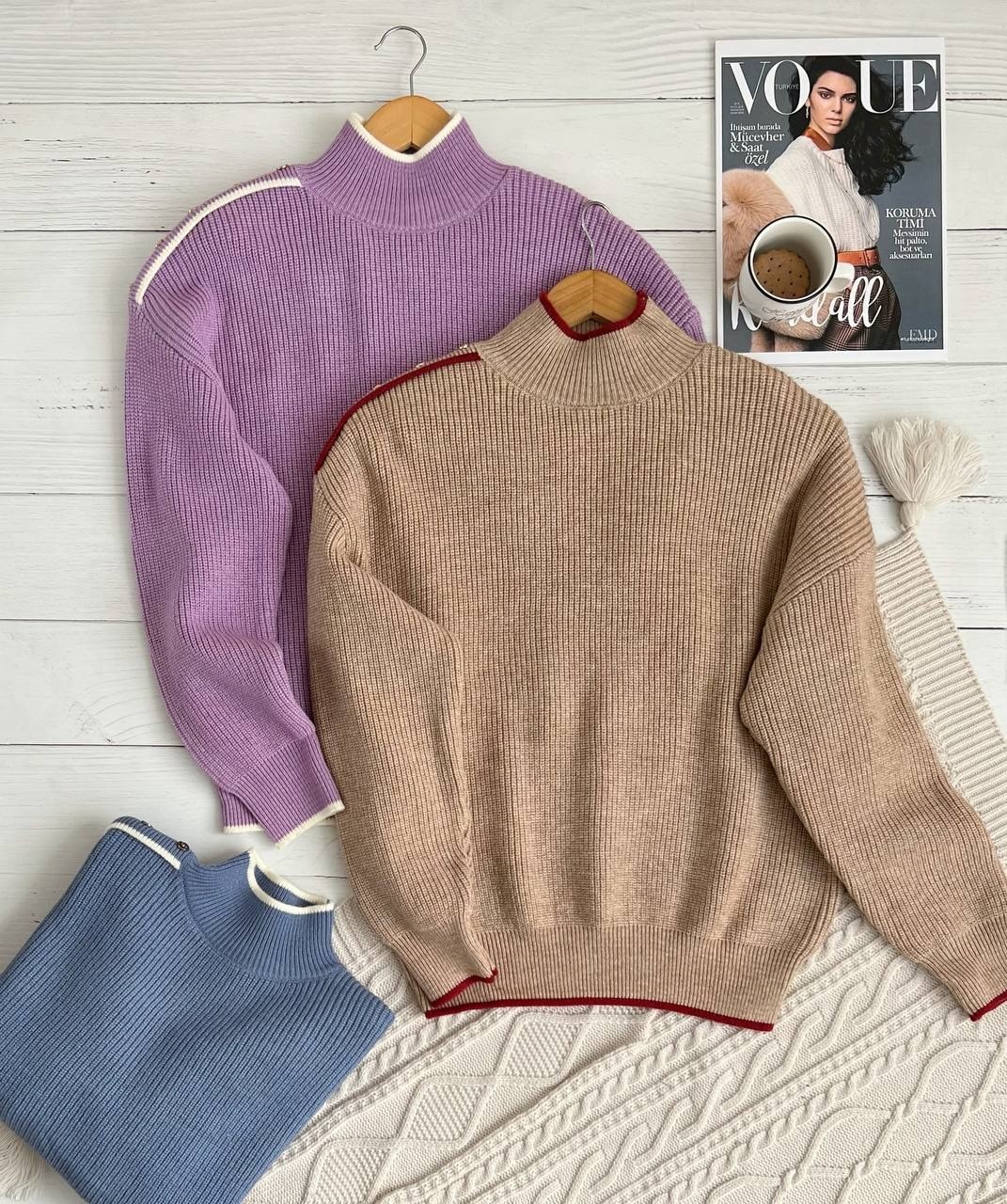 پلیور بافت سر شانه دکمه دار کد 2311