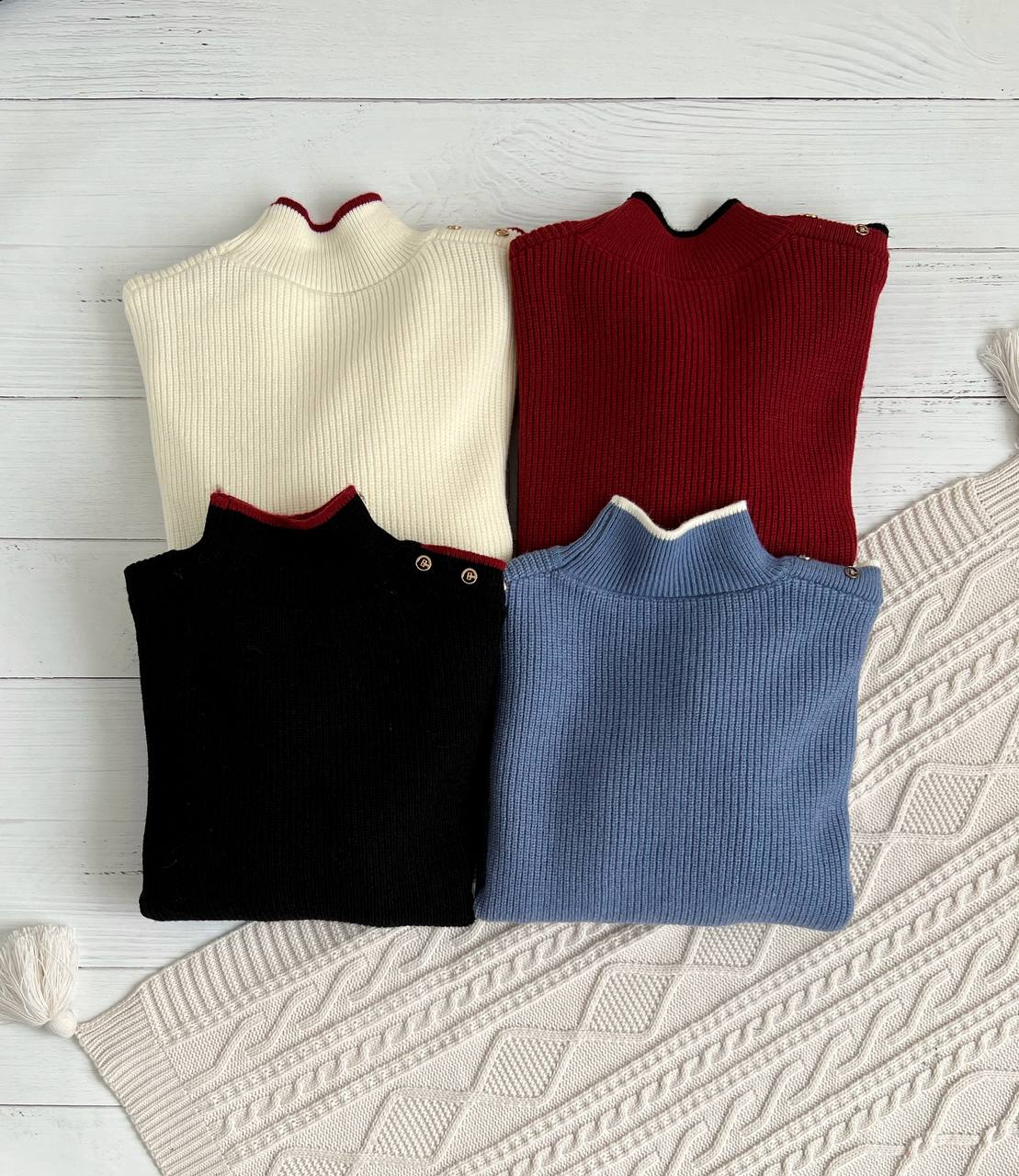 پلیور بافت سر شانه دکمه دار کد 2311