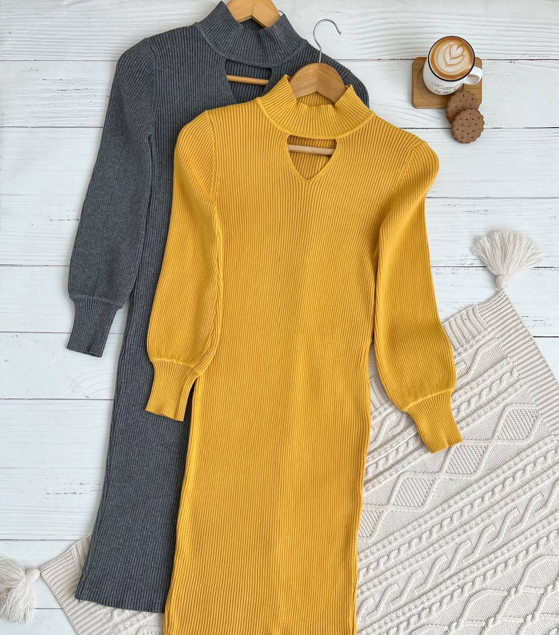 پیراهن بافت آستین مچی کد 2312