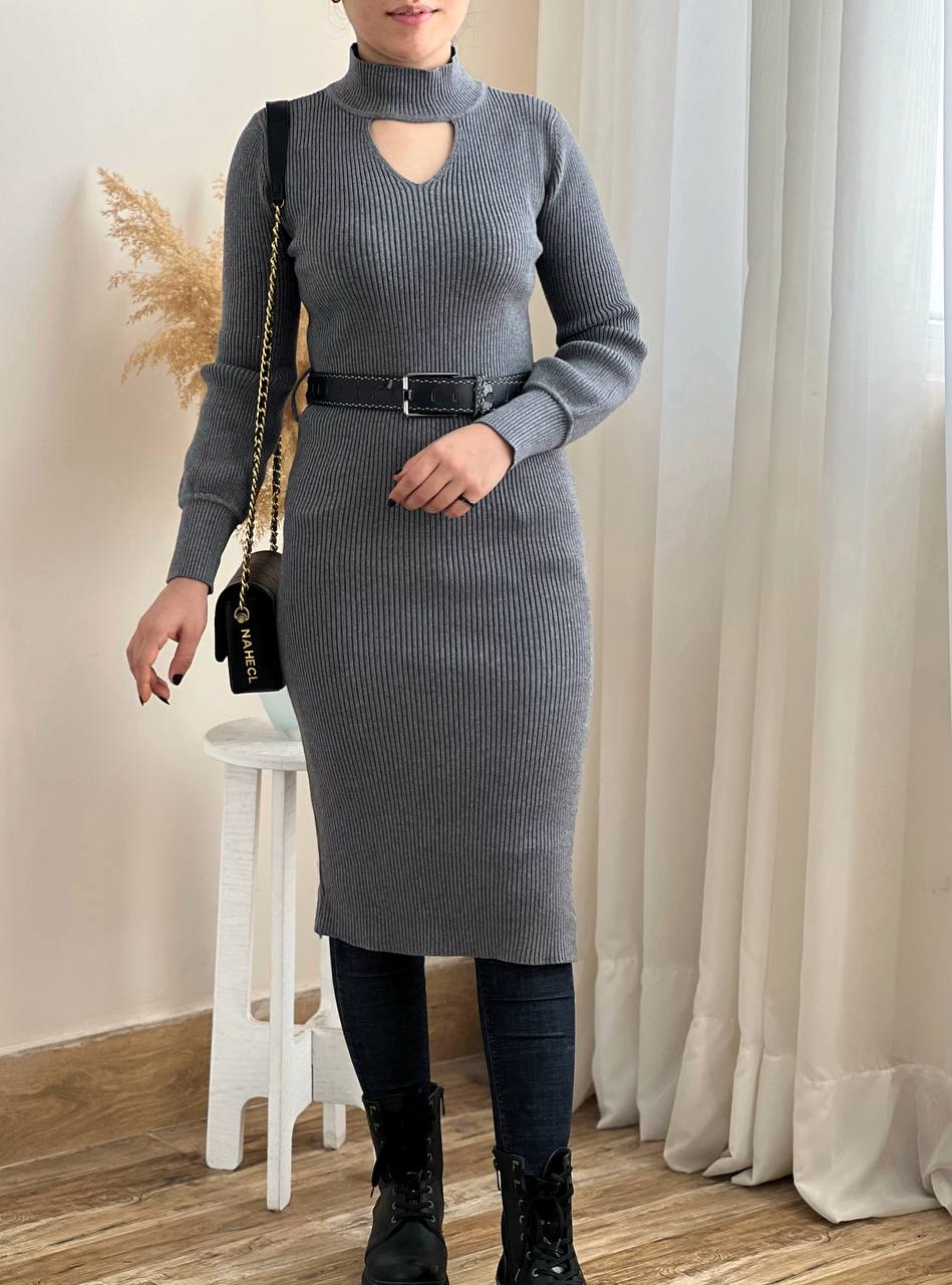 پیراهن بافت آستین مچی کد 2312