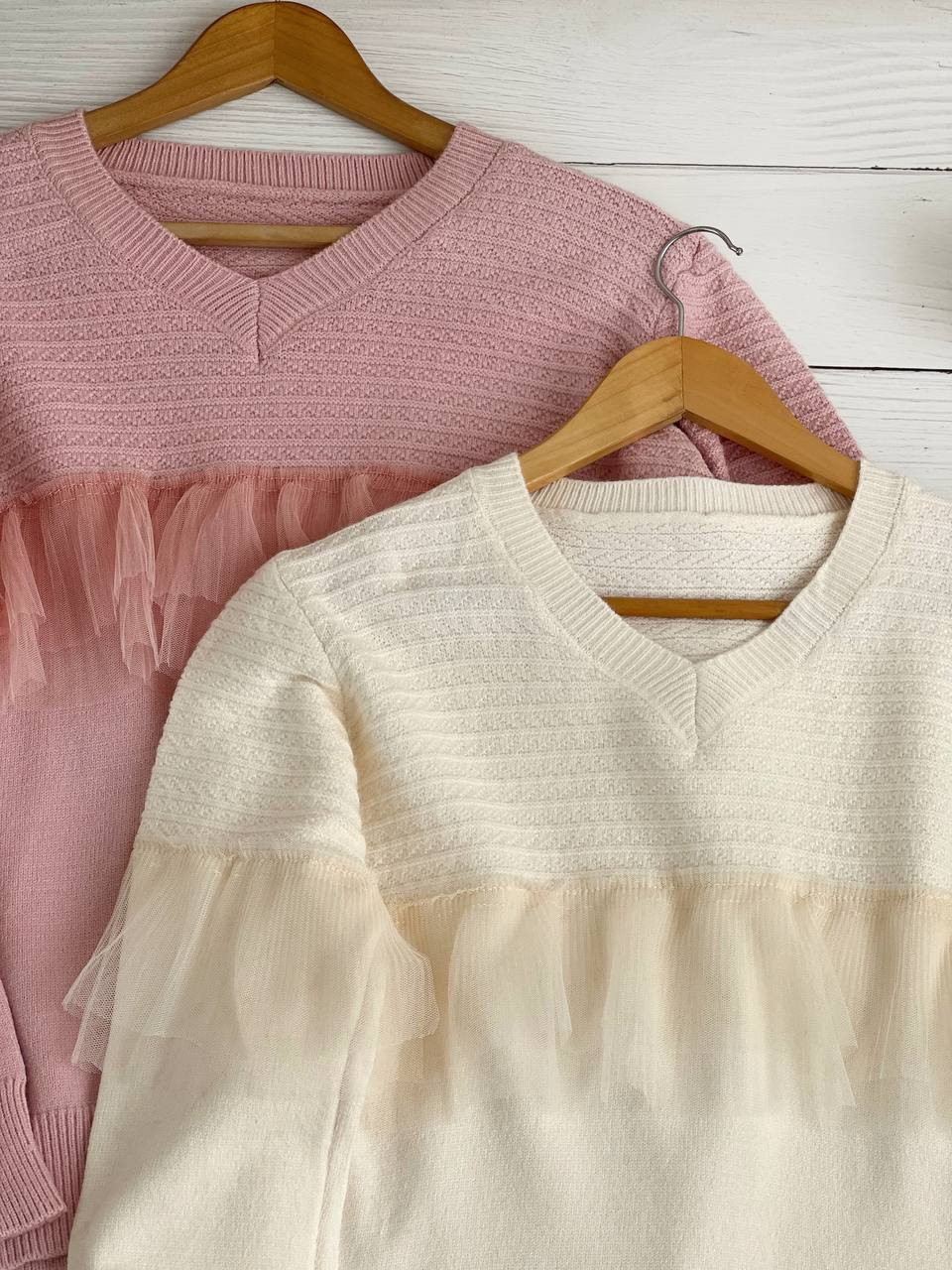 پلیور بافت جلو چین دار کد 2314