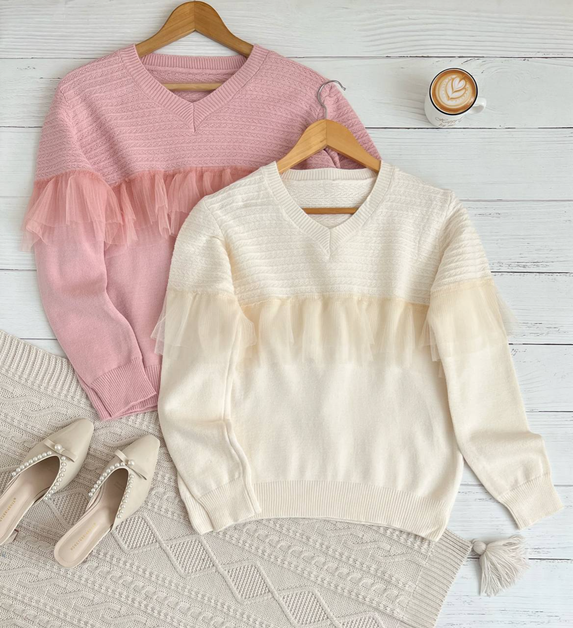 پلیور بافت جلو چین دار کد 2314