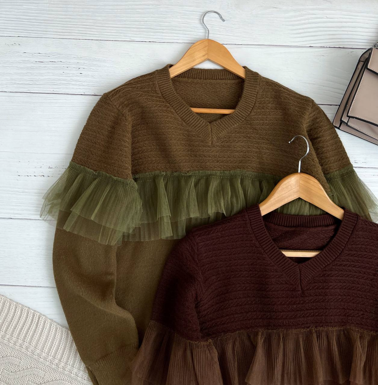 پلیور بافت جلو چین دار کد 2314